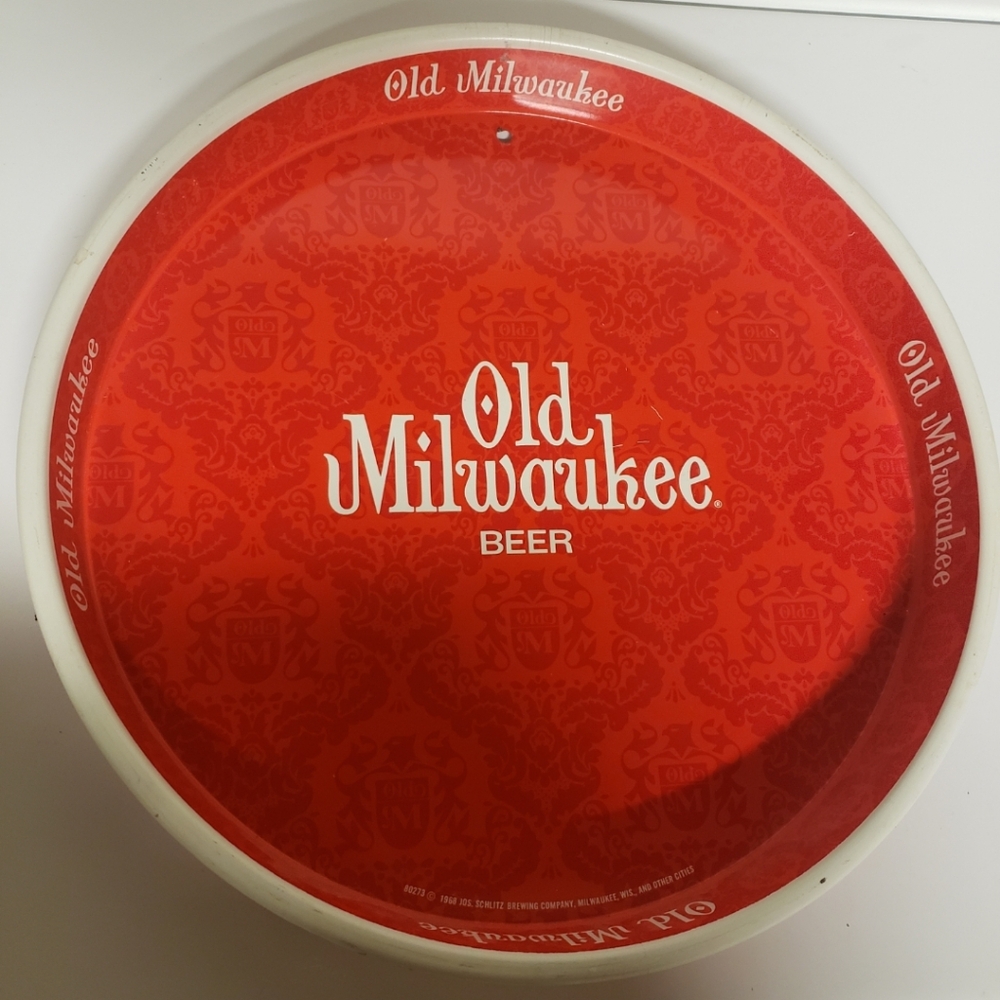 Vintage Old Milwaukee Beer Tray Serving Tray